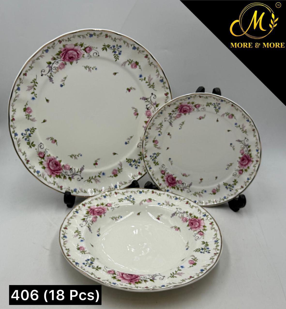 Imported Royal Albert Style Plate Set_Made In China_More & More Crockery