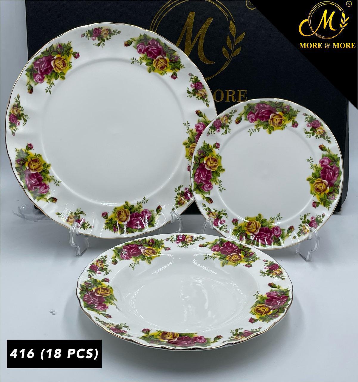 Imported Royal Albert Style Plate Set_Made In China_More & More Crockery