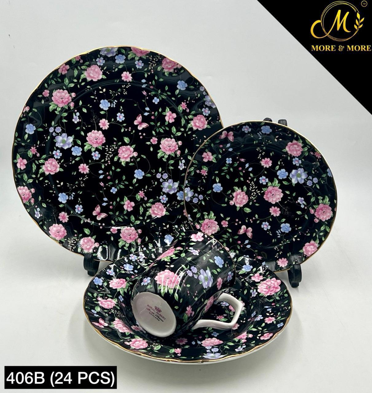 Imported Royal Albert Inspired Plate Set_Made In China_More & More Crockery