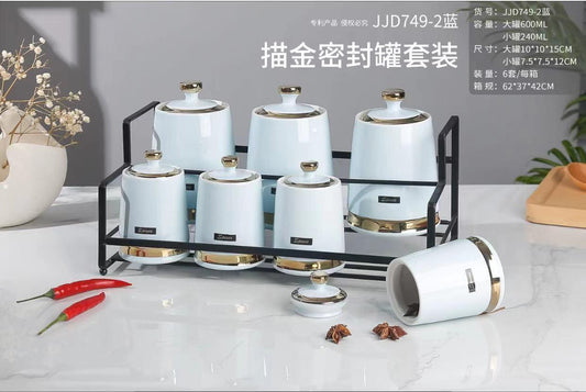 7 Pcs CANISTER SET With Stand