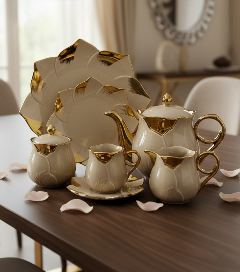 Colourful 24 Pcs Tea Set