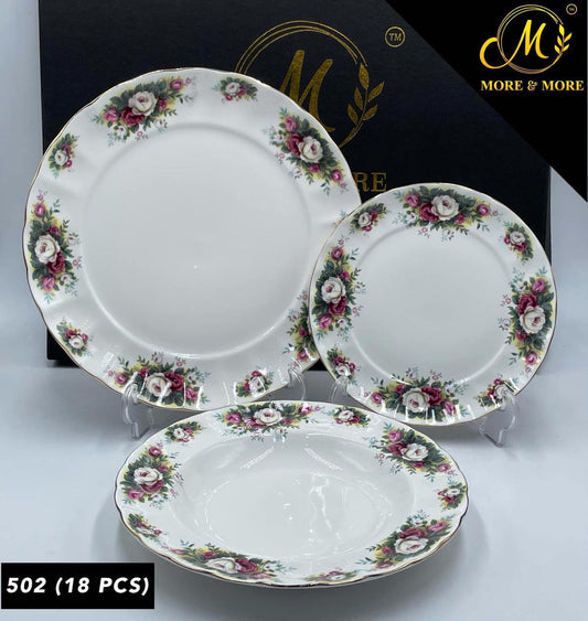 Imported Royal Albert Style Plate Set_Made In China_More & More Crockery