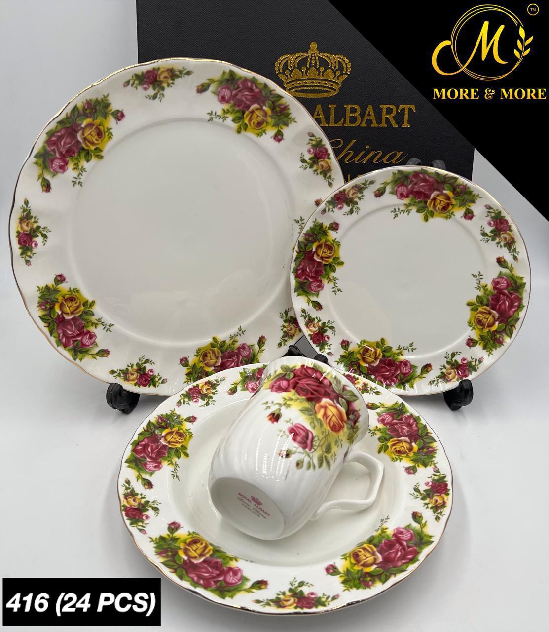 Imported Royal Albert Inspired Plate Set_Made In China_More & More Crockery