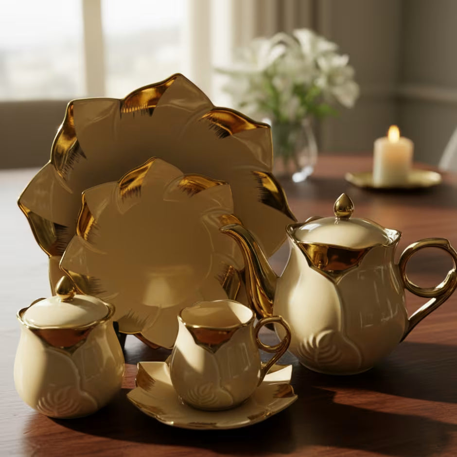 Colourful 24 Pcs Tea Set