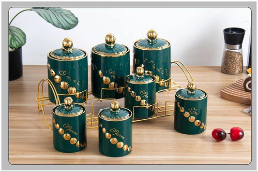 7 Pcs CANISTER SET With Stand