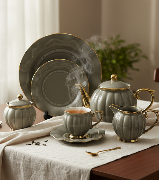 Colourful 24 Pcs Tea Set