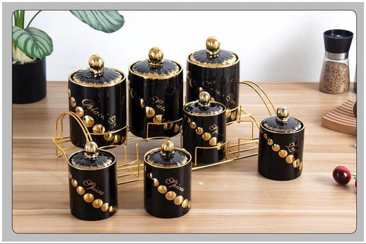 7 Pcs CANISTER SET With Stand