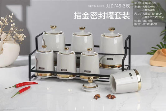 7 Pcs CANISTER SET With Stand