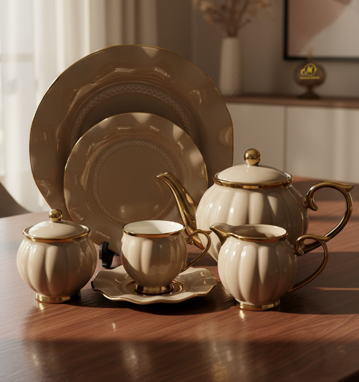 Colourful 24 Pcs Tea Set