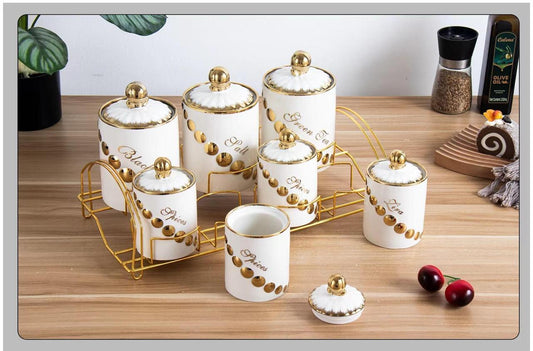 7 Pcs CANISTER SET With Stand