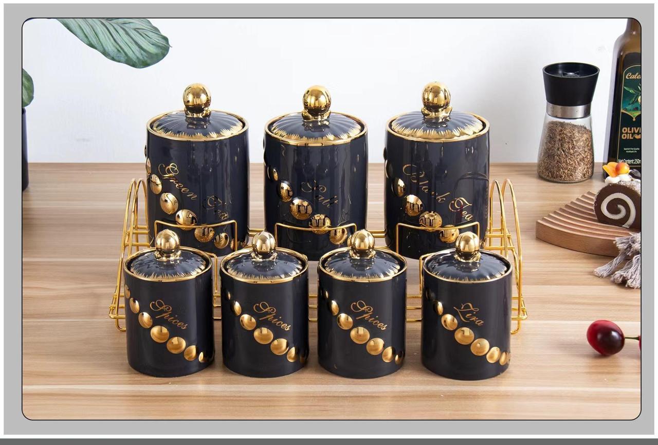 7 Pcs CANISTER SET With Stand