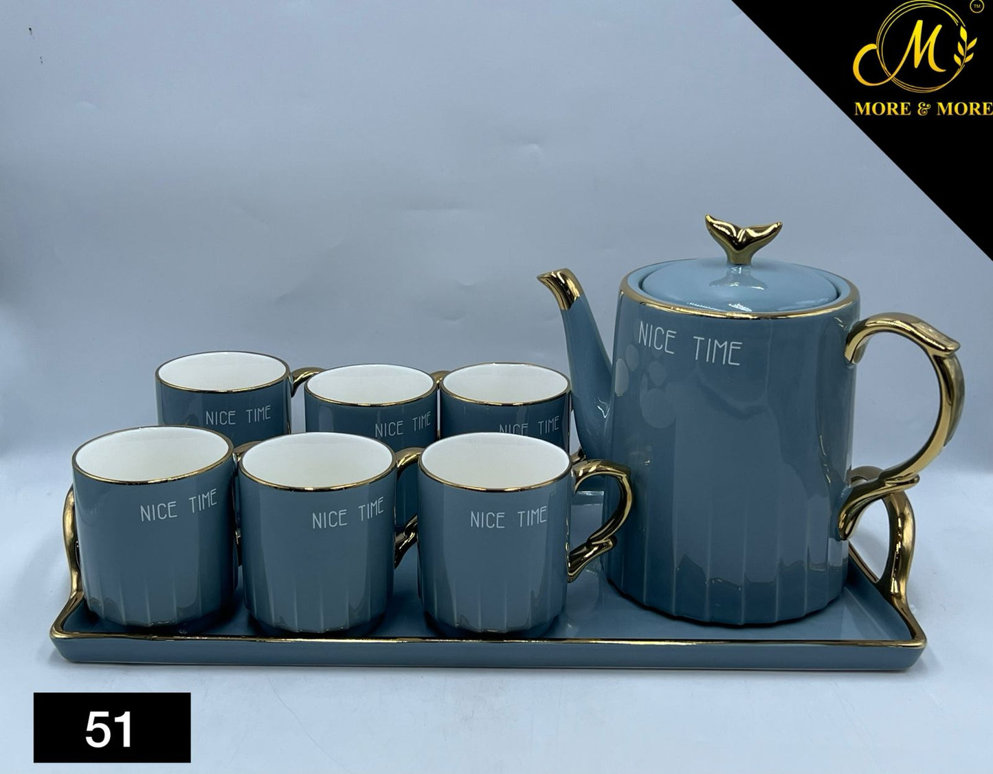 9-Pcs Ceramic Coffee Set | Design No 51