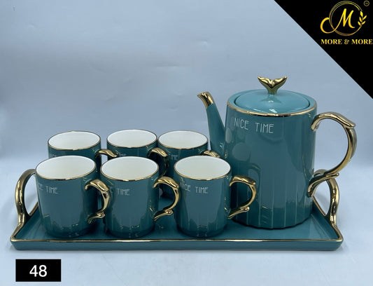 9-Pcs Ceramic Coffee Set | Design No 48