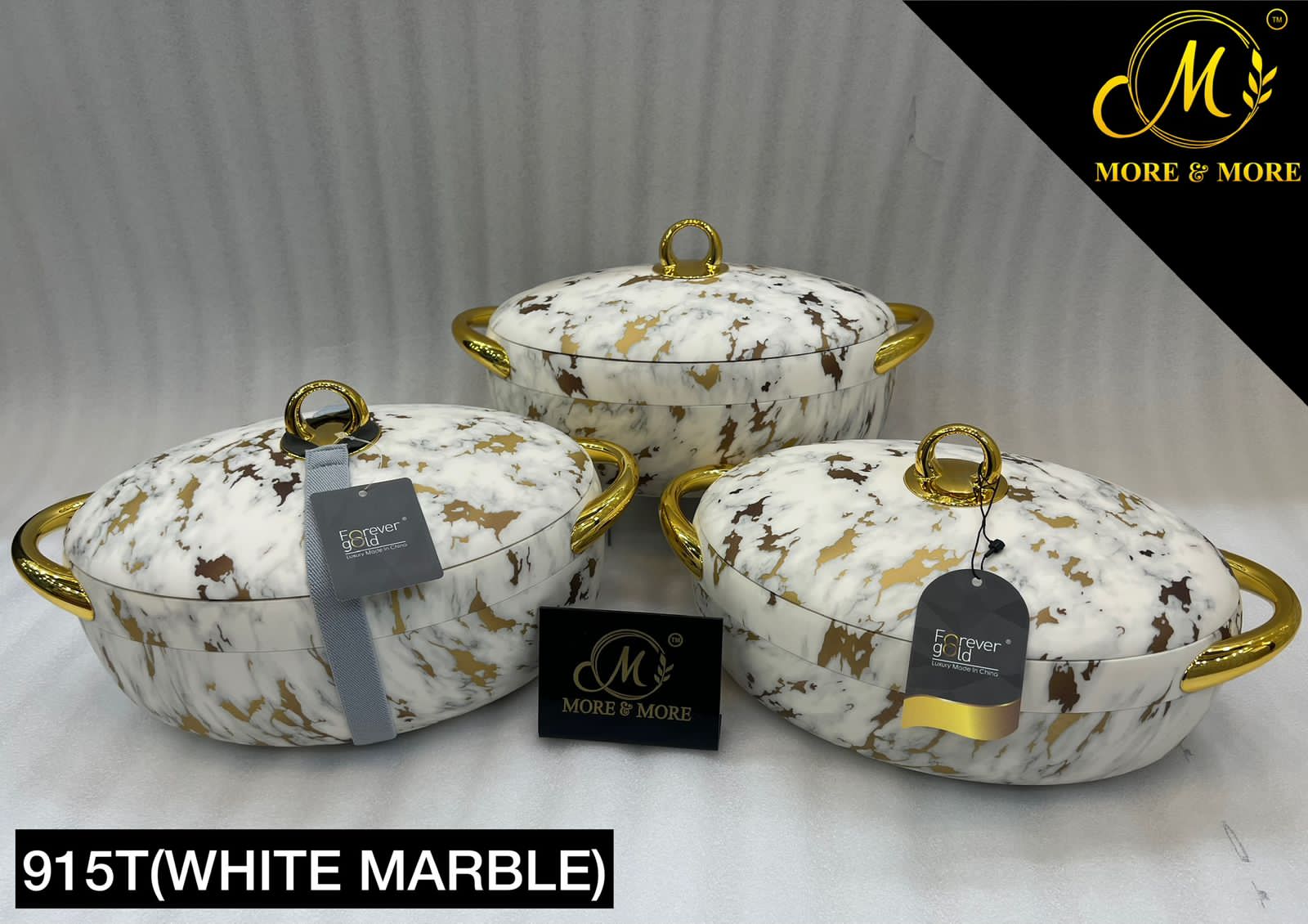 Forever Gold HotpotEC 915T (White Marble) | More & More Crockery