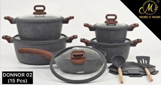 15-Pcs Non-Stick Cookware Set | Donnor 02 - G