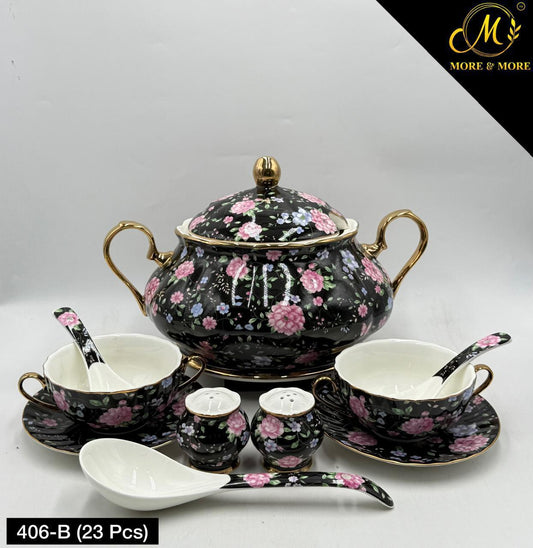 Royal Albert Style 23-Pcs Soup Set 406-F - B