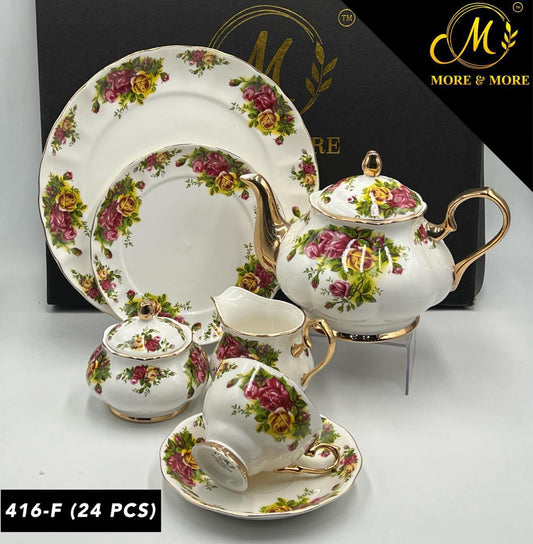 Imported Royal Albert Style Tea Set_Made In China_More & More Crockery