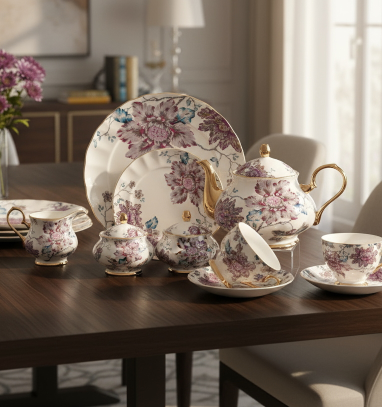 Royal Albert Style Tea Set – Design : 912-F