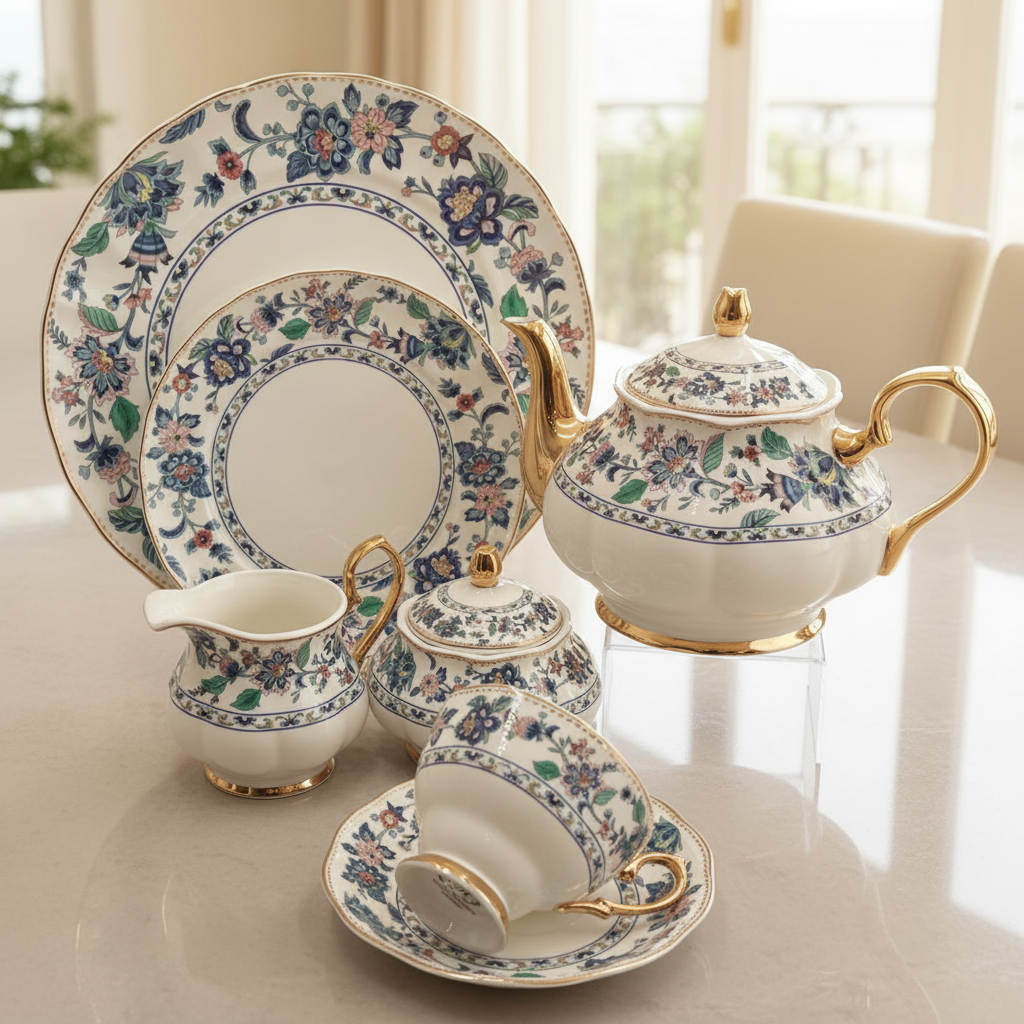 Premium Royal ALbert-Style Tea Set | More & More Crockery