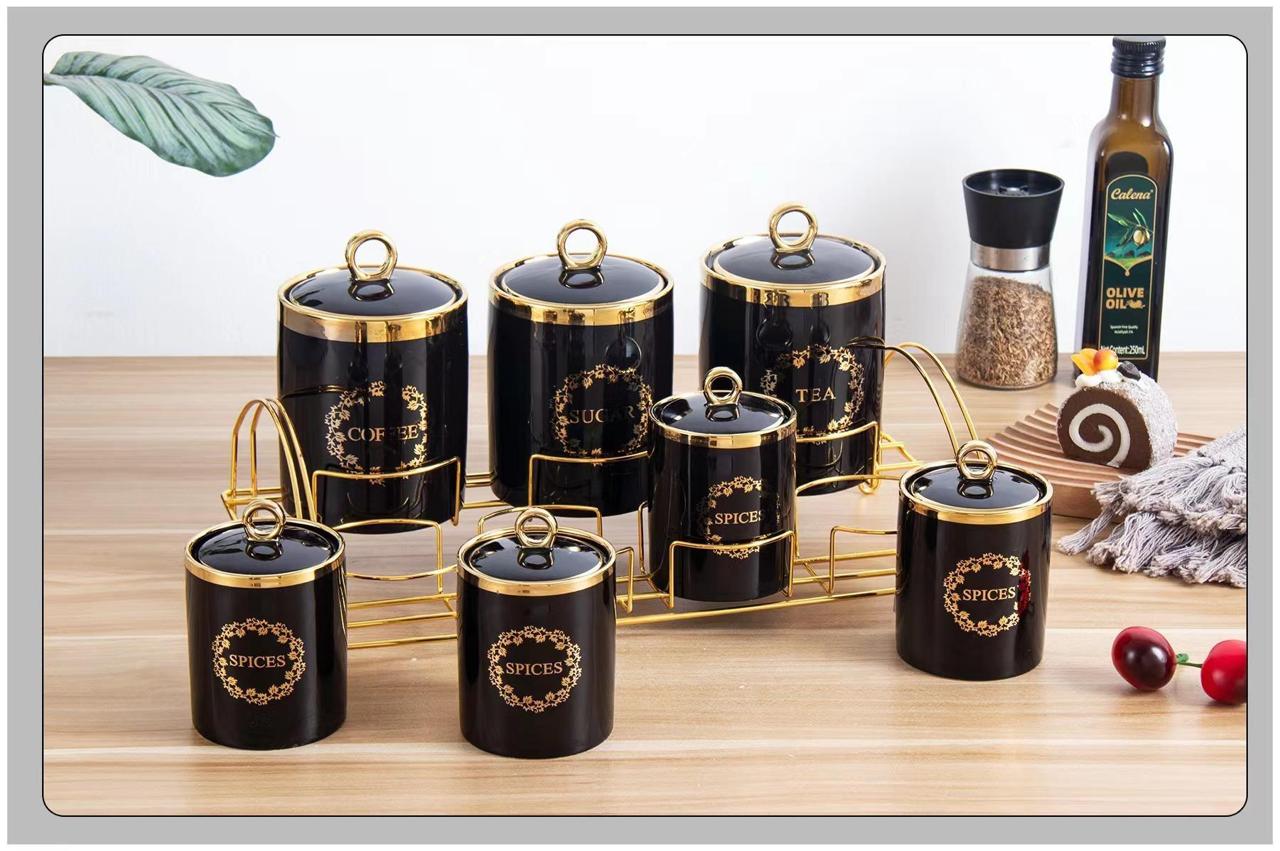 7 Pcs CANISTER SET With Stand