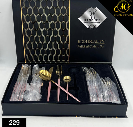 24 Pcs Box Cutlery Set For 6 Persons Serving