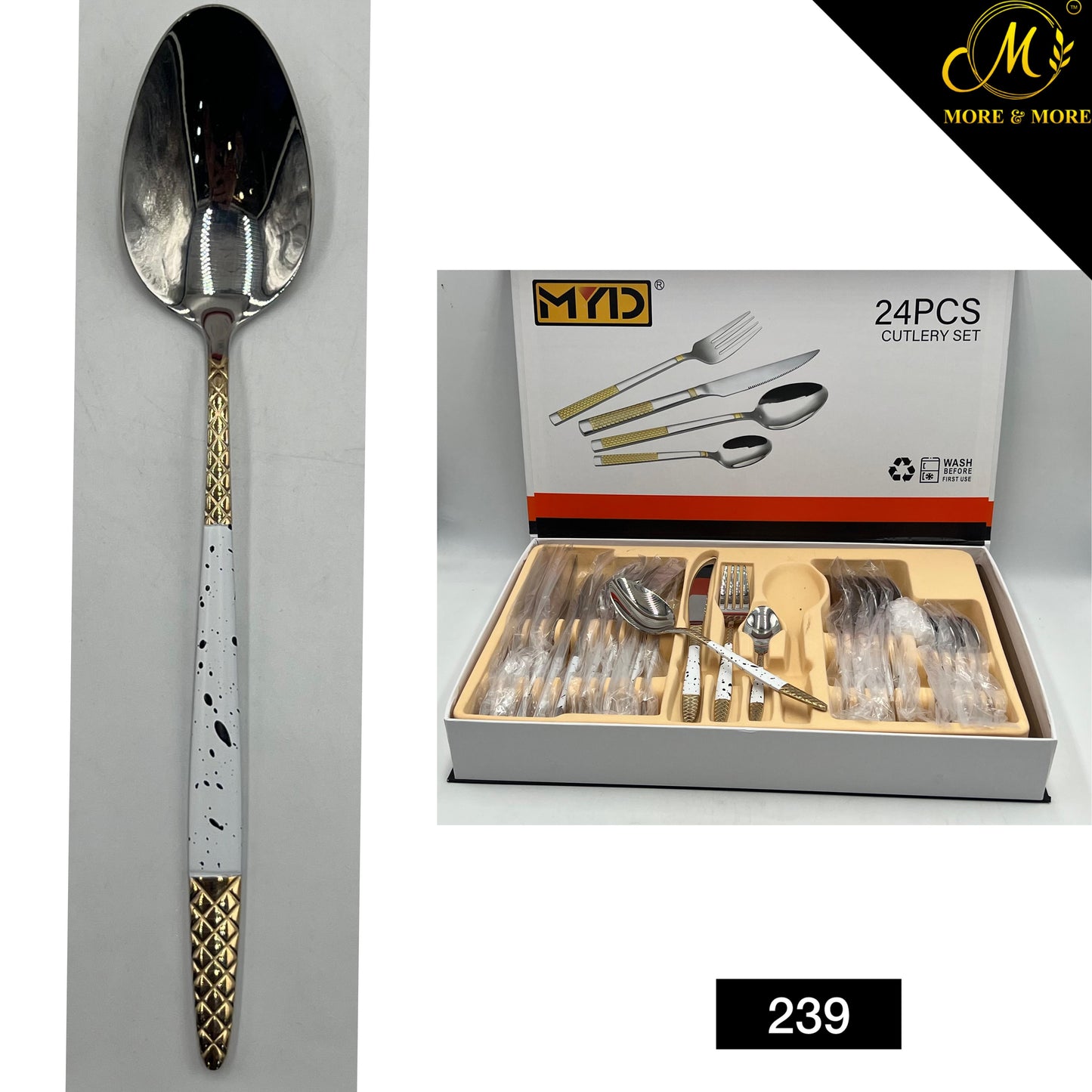 24 Pcs Box Cutlery Set For 6 Persons Serving