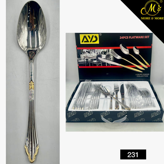 24 Pcs Box Cutlery Set For 6 Persons Serving