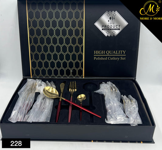 24 Pcs Box Cutlery Set For 6 Persons Serving