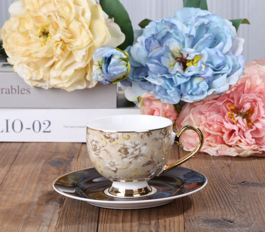 Johnson Bros Inspired Cup & Saucer Set - Design: DS-095