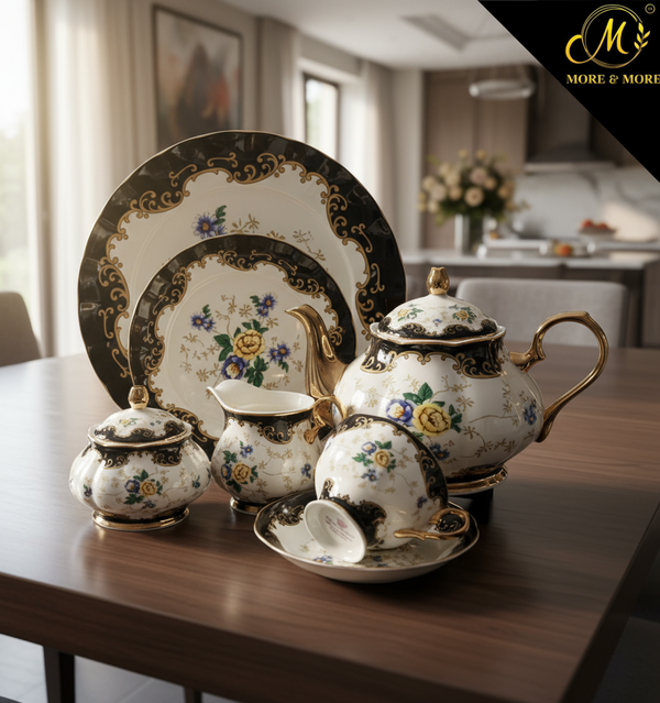 Premium Royal ALbert-Style Tea Set | More & More Crockery