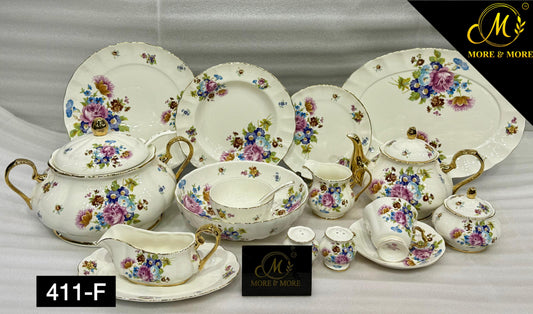 Royal Albert Style Dinner Set - Design: 411-F