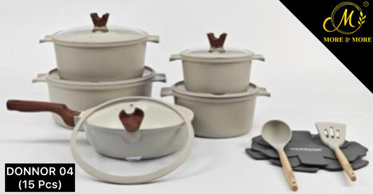 15-Pcs Non-Stick Cookware Set | Donnor 04 - W