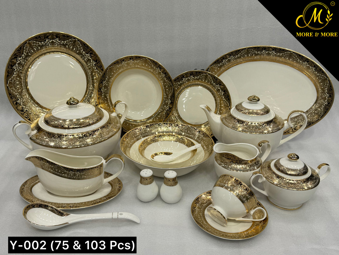 Yamasen Japan-Style Gold Plated Dinner Set - Design: Y-002