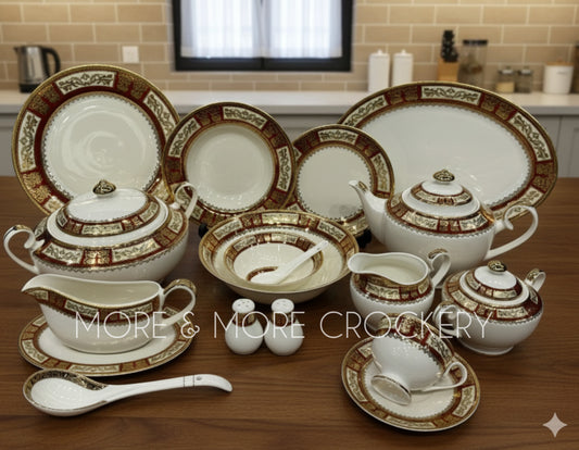 Yamasen Japan-Style Gold Plated Dinner Set - Design: Y-010