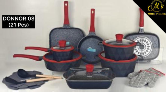 21-Pcs Non-Stick Cookware Set | Donnor 03 - R