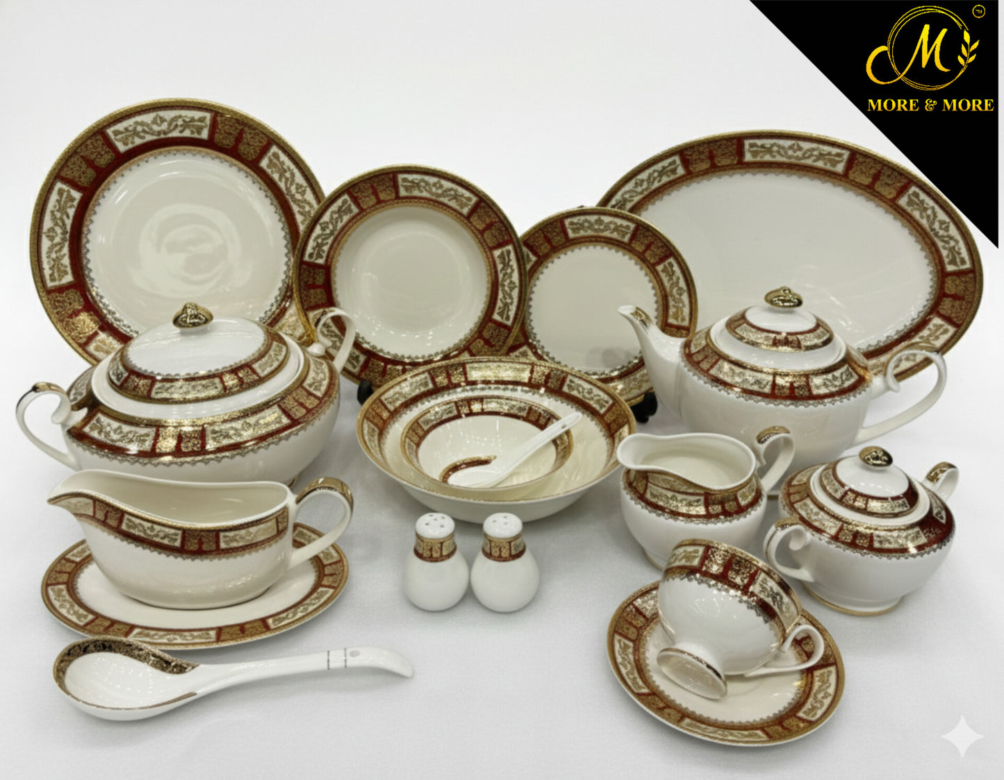 Yamasen Japan-Style Gold Plated Dinner Set - Design: Y-010