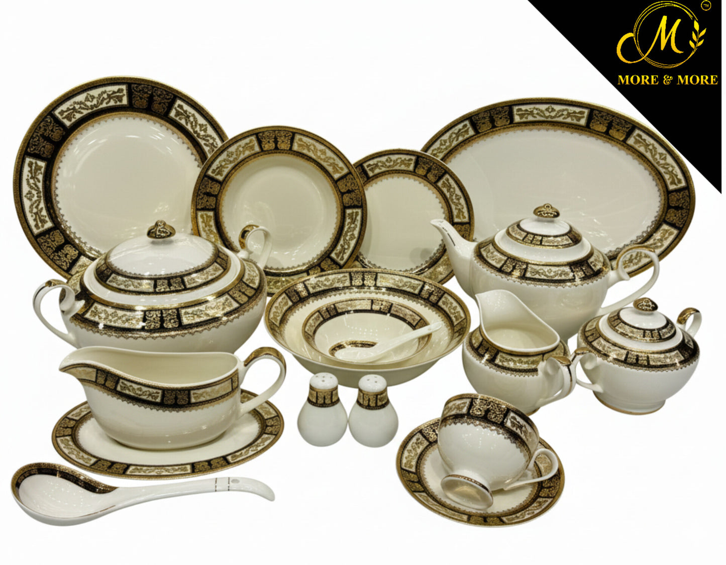 Yamasen Japan-Style Gold Plated Dinner Set - Design: Y-009