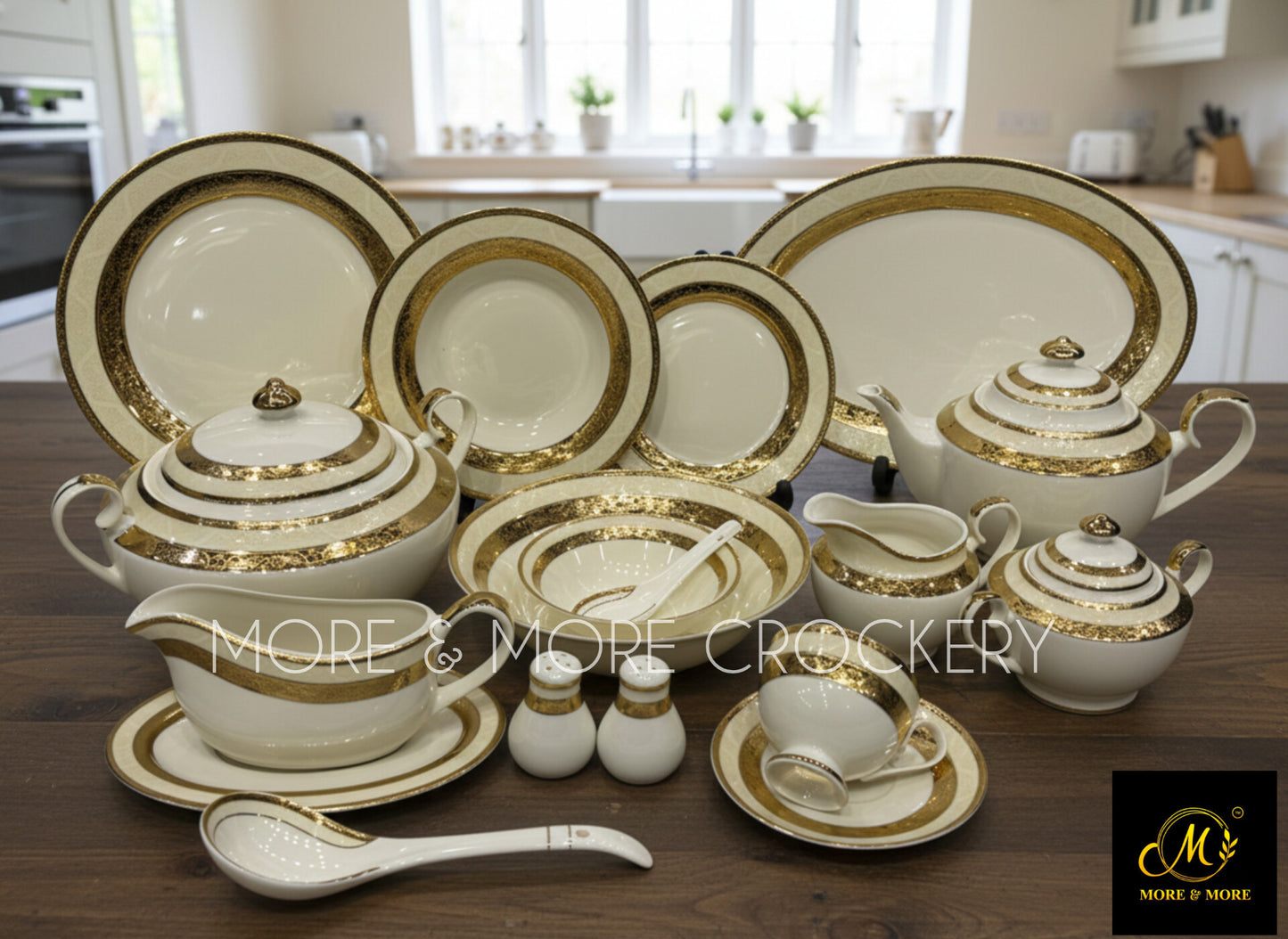 Yamasen Japan-Style Gold Plated Dinner Set - Design: Y-004